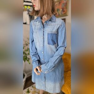 Stylish Denim Button-Up Dress.  EXCELLENT condition.